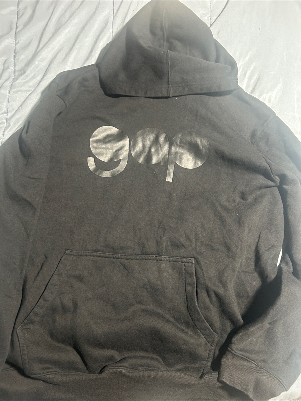 KIDS Gap Black Graphic Hoodie with Reflective Logo
